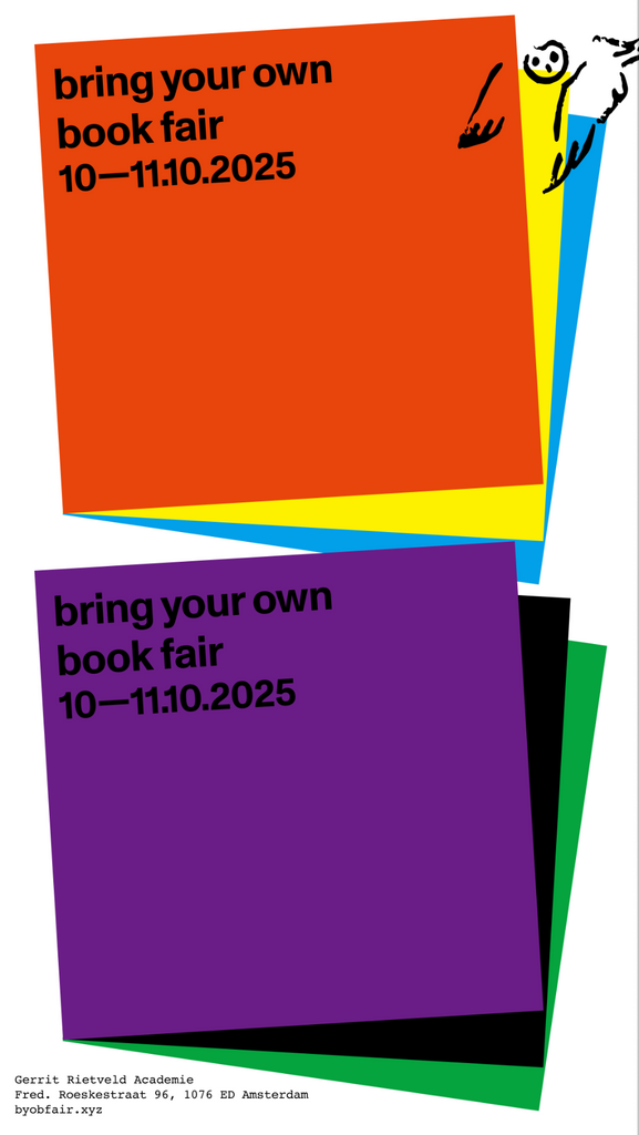 'bring your own book fair' 10-11 october at Gerrit Rietveld Academie