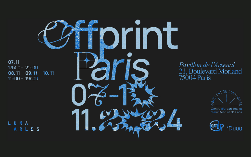 Offprint Paris November 7-10 art book fair